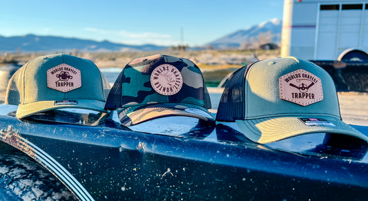 World’s OKAYEST leather patch hats