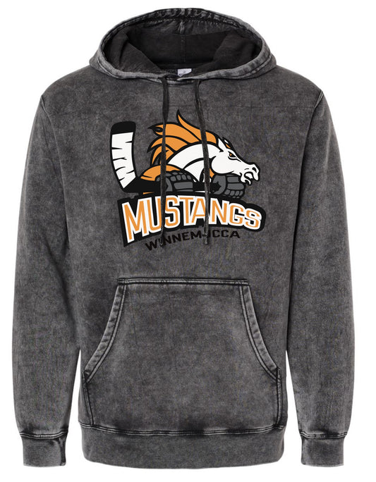 Mustangs mineral wash hoodie